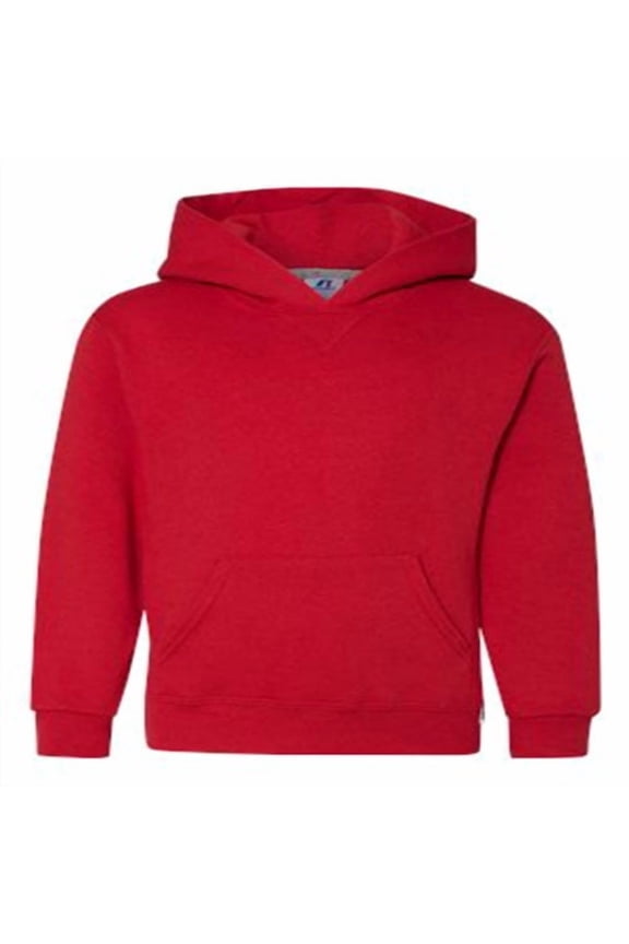 Youth Dri Power Hooded Pullover Sweatshirt, M, True Red