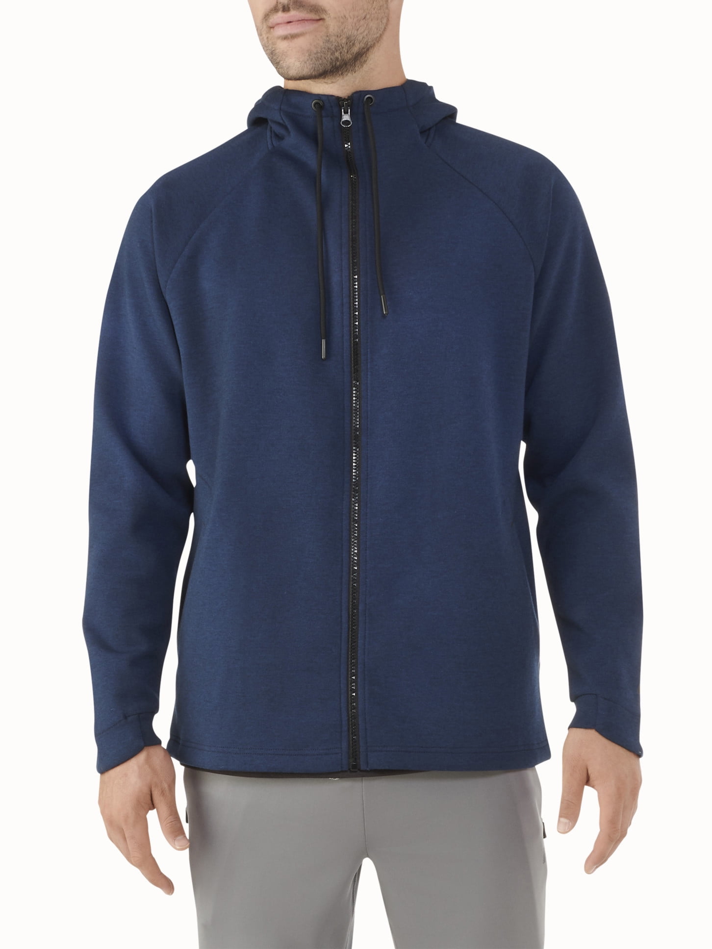 Russell men's double outlet knit zip up jacket