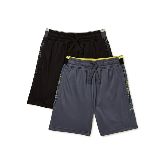 Russell Boys Active Solid Shorts, 2-Pack, Sizes 4-18 & Husky