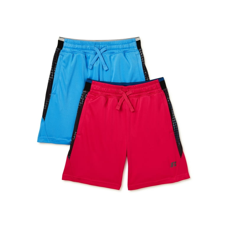 Russell Boys Active Solid Shorts, 2-Pack, Sizes 4-18 & Husky