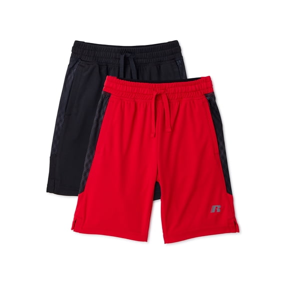 Russell Boys Core Performance Shorts, 2-Pack, Sizes 4-18 & Husky