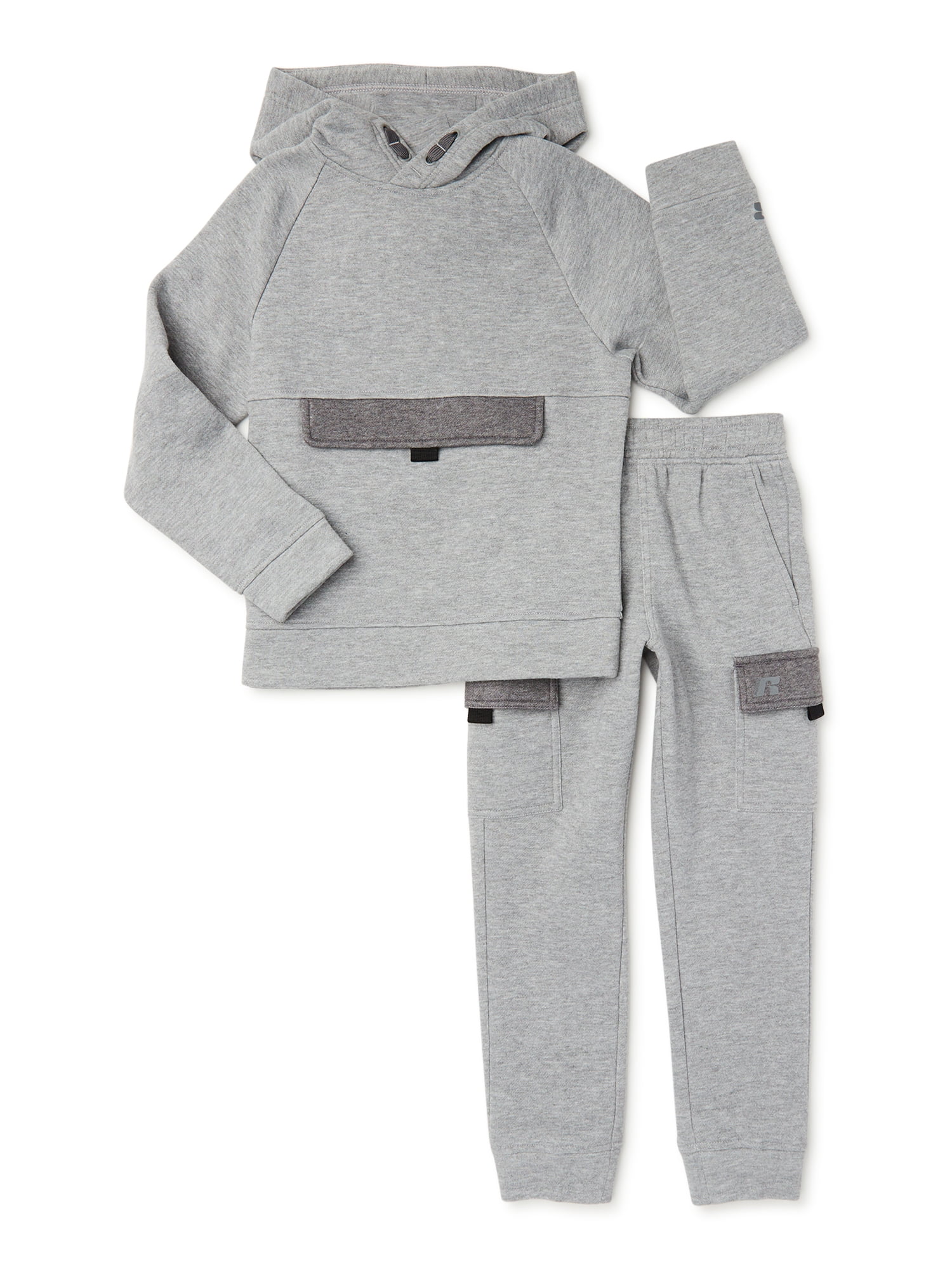 Russell Boys Fleece Hoodie and Cargo Jogger Pant 2-Piece Set, Sizes 4 ...