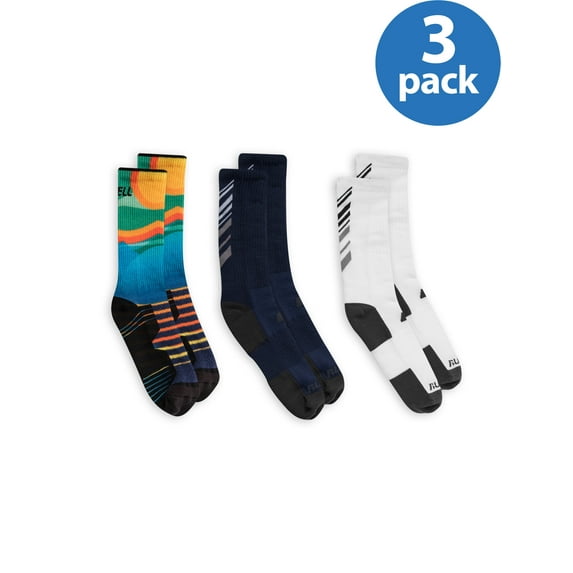 Russell Boys' M-L 360 Crew Socks, 3 Pack