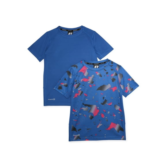 Russell Boys Printed and Solid Short Sleeve T-Shirts, 2-Pack, Sizes 4-18