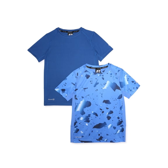 Russell Boys Printed and Solid Short Sleeve T-Shirts, 2-Pack, Sizes 4-18