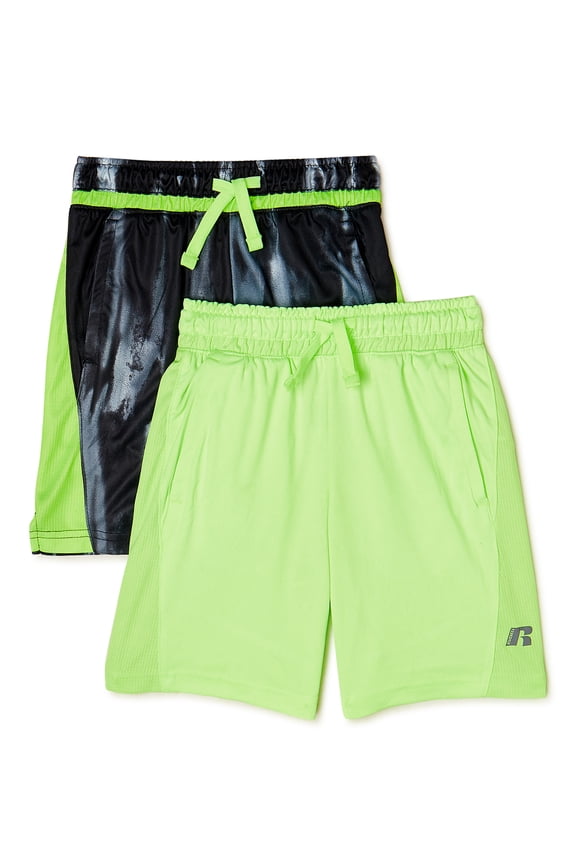 Boys’ Printed and Solid Shorts, 2-Pack, Sizes 4-18