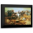 thumbnail image 1 of Russell, Charles M. 18x13 Black Modern Framed Museum Art Print Titled - A Doubtful Visitor, 1 of 5