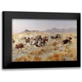 thumbnail image 1 of Russell, Charles M. 18x13 Black Modern Framed Museum Art Print Titled - Attack, 1 of 5