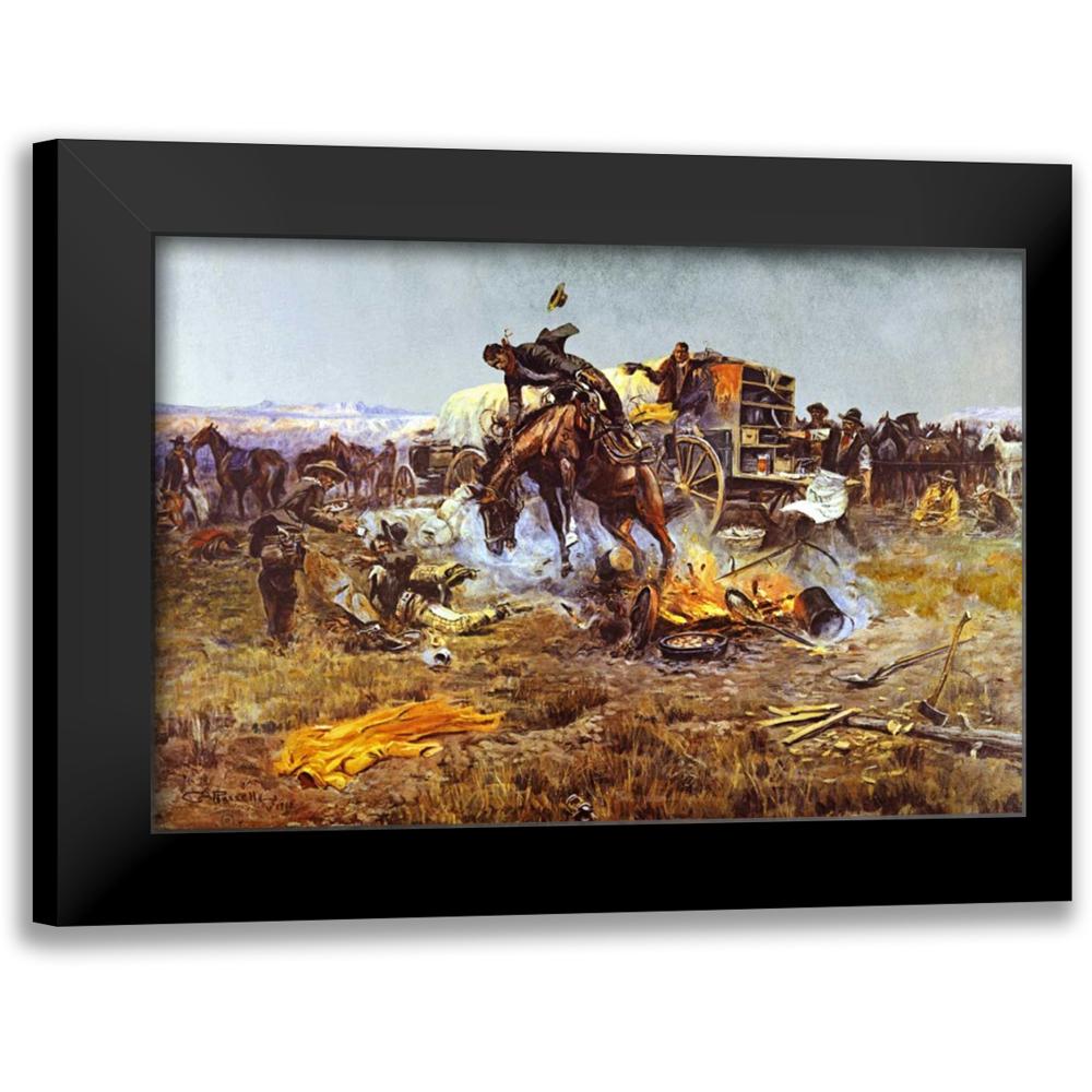 Charles M. Russell "Camp Cooks Troubles" 12" Ceramic Tile - Western Art Decorative Tile