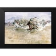 thumbnail image 1 of Russell, Charles M. 24x18 Black Modern Framed Museum Art Print Titled - Indian Ambush, 1 of 4