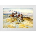 thumbnail image 1 of Russell, Charles Marion 14x11 White Modern Wood Framed Museum Art Print Titled - The Coming of the White Man, 1 of 4