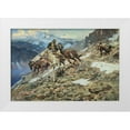 thumbnail image 1 of Russell, Charles Marion 18x13 White Modern Wood Framed Museum Art Print Titled - Crippled but Still Coming, 1 of 4