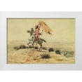 thumbnail image 1 of Russell, Charles Marion 18x13 White Modern Wood Framed Museum Art Print Titled - Indian Signaling, 1 of 4