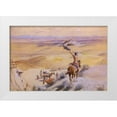 thumbnail image 1 of Russell, Charles Marion 24x17 White Modern Wood Framed Museum Art Print Titled - The Signal, 1 of 4