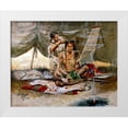 thumbnail image 1 of Russell, Charles Marion 32x26 White Modern Wood Framed Museum Art Print Titled - The Beauty Parlor 1907, 1 of 4
