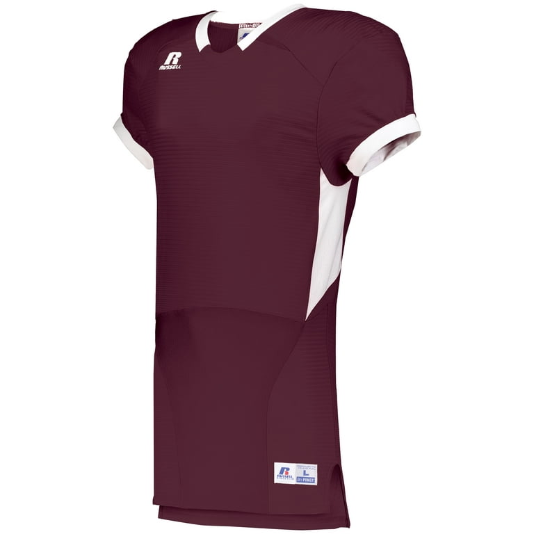 Russell Color Block Game Jersey S Maroon/White - Walmart.com