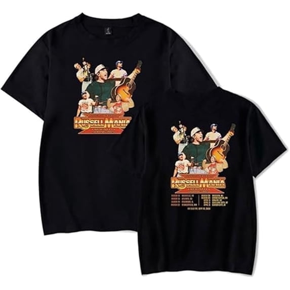 Russell Dickerson 2025 T-shirt Four Seasons Casual Slim Short Sleeve T-shirt Fashion Round Neck