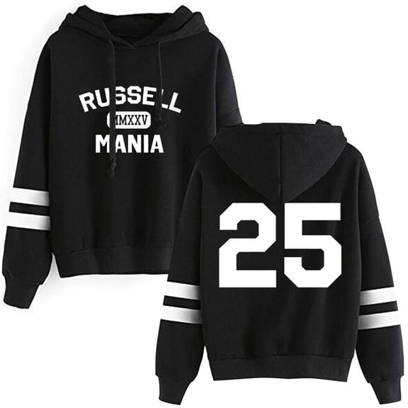 Russell Dickerson Merch RussellMania Fashion Hoodie Unisex Pocketless Double-Sleeve Casual Sweatshirt,3XL,Black