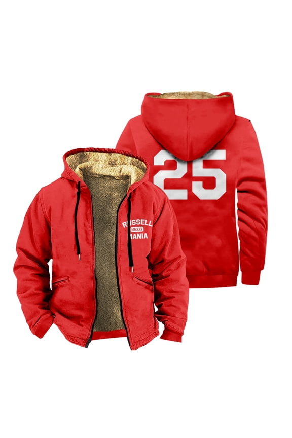 Russell Dickerson RussellMania Zipper Jacket Long Sleeve Winter Parka Women Men Casual Fashion Coat