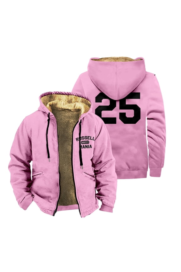 Russell Dickerson RussellMania Zipper Jacket Long Sleeve Winter Parka Women Men Casual Fashion Coat