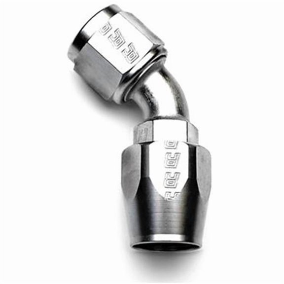 Russell-Edel 610091 Silver Full Flow 45 Degree Hose End Fitting