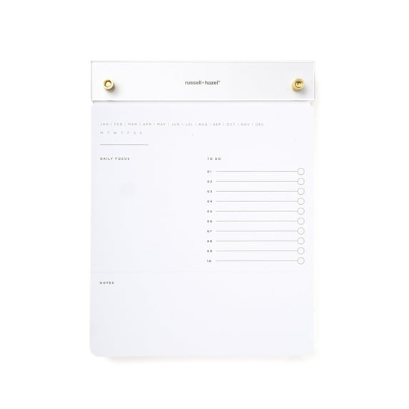 Russell & Hazel Drafters Tablet Notepad, Acrylic, 6" x 8", 100 Sheets