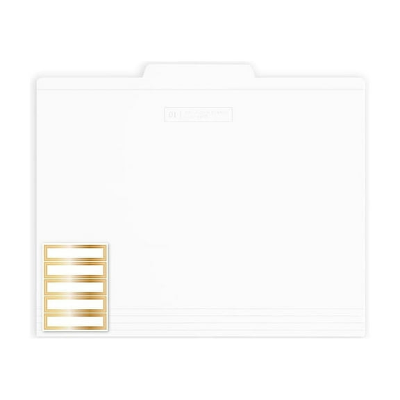 Russell+Hazel File Folder 1-Tab Letter Size White 12/Pack 24448344