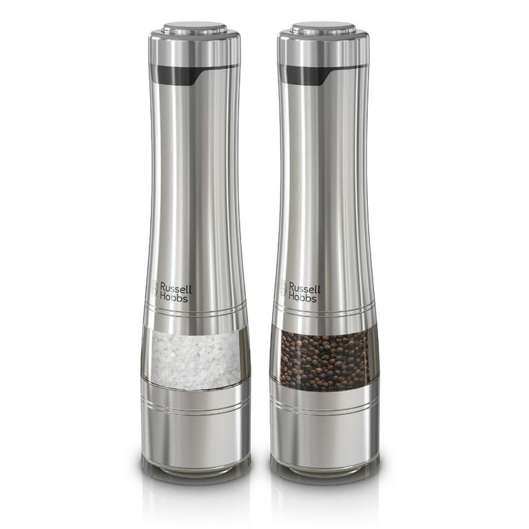 Russell Hobbs Electric Salt and Pepper Mills Grinders Battery Operated Set