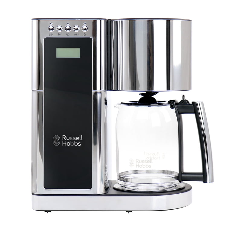 A03【新品】Russell Hobbs GRAN Drip 8cup Russell Hobbs Modern Sleek Chrome Glass Coffeemaker - 8 Cup