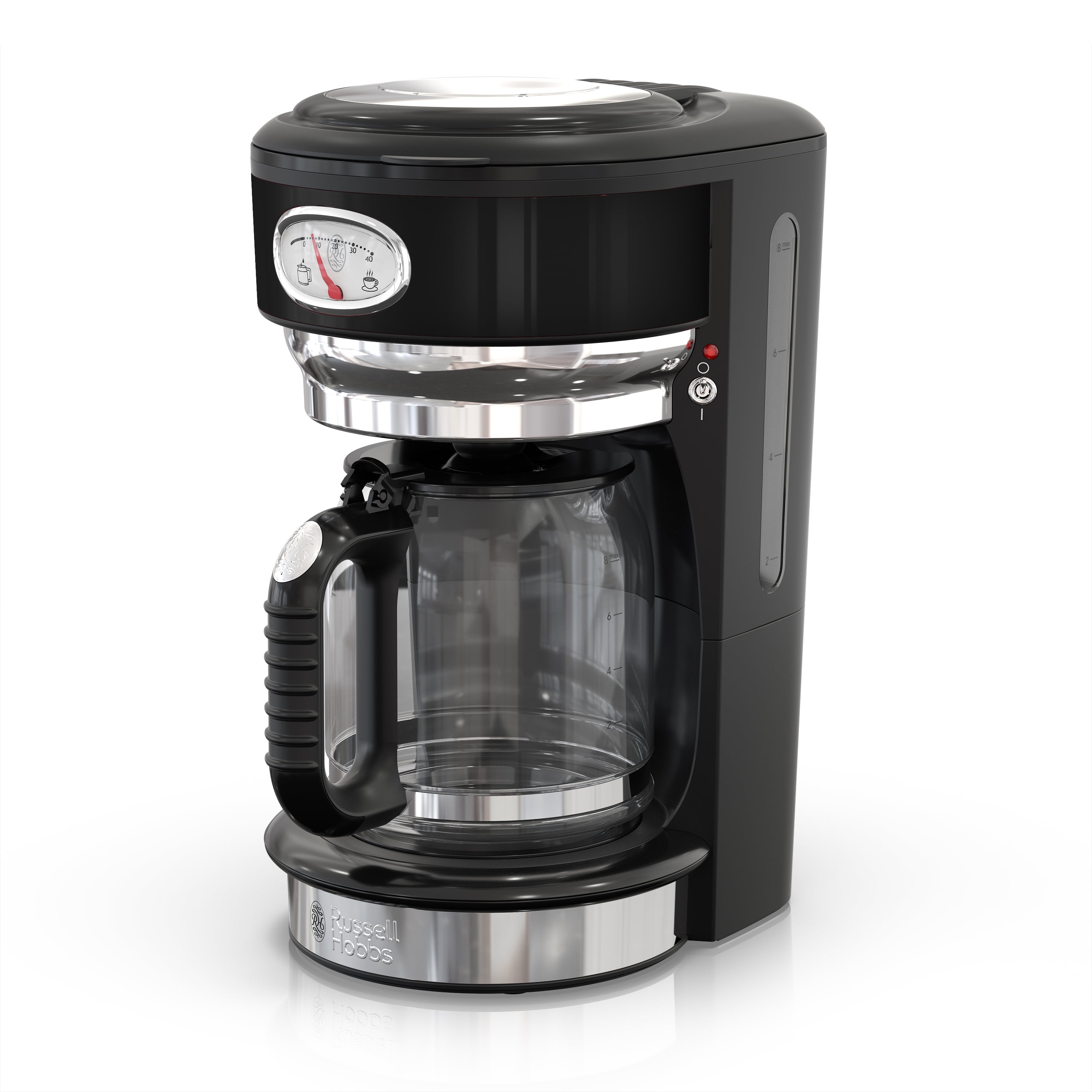 Russell Hobbs Glass Series 8-Cup Coffeemaker, Silver & Stainless Steel,  CM8100GYR