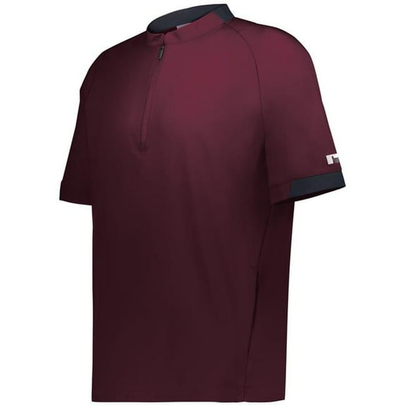 Russell R21DSM.B7B.2XL Legend Short Sleeve Pullover, Maroon & Stealth - 2XL