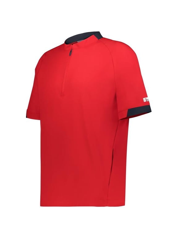 R21DSM.AAE.S Legend Short Sleeve Pullover, True Red & Stealth - Small