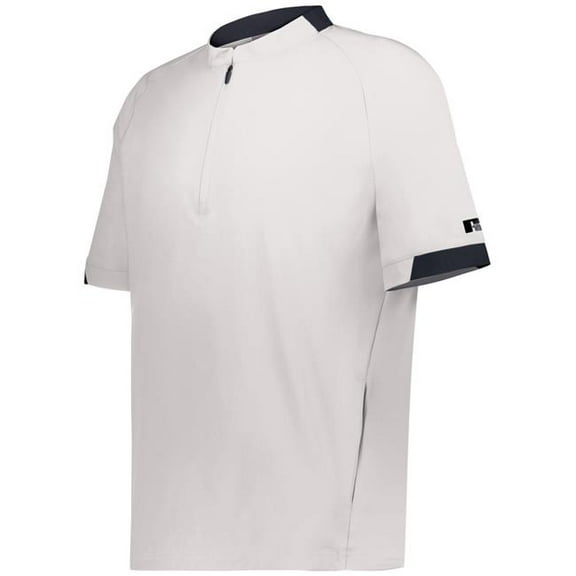 Russell R21DSM.XDE.3XL Legend Short Sleeve Pullover, White & Stealth - 3XL