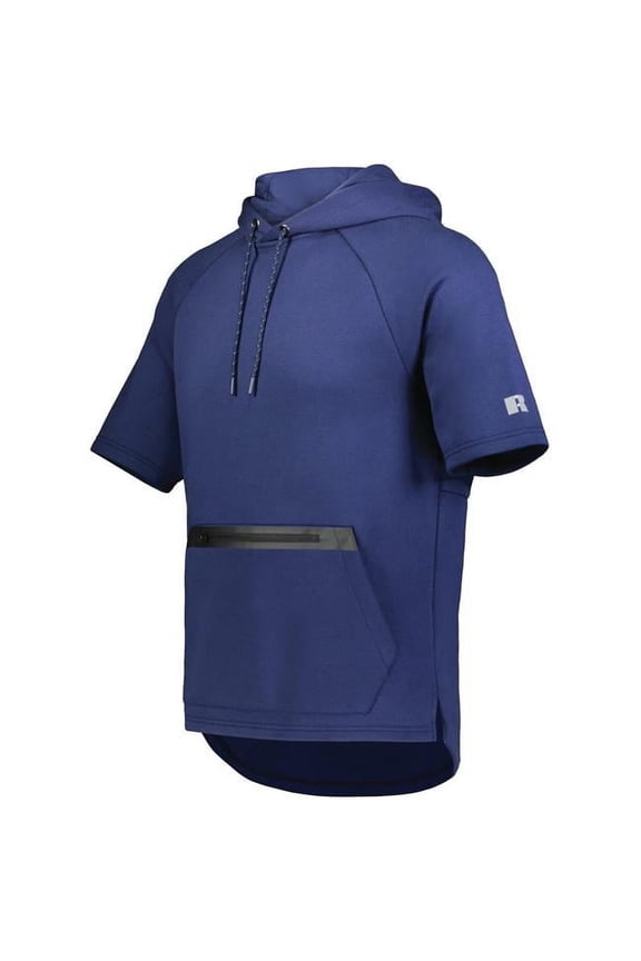 Legend Short Sleeve Tech Fleece Hoodie, Navy - 4XL