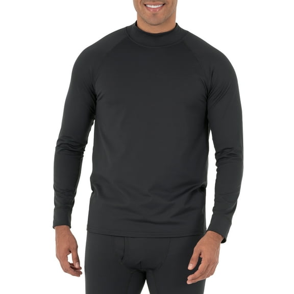 Russell Men's & Big Men's Heavyweight Fleece Baselayer Mock Neck Long Sleeve Top, Sizes M-5XL