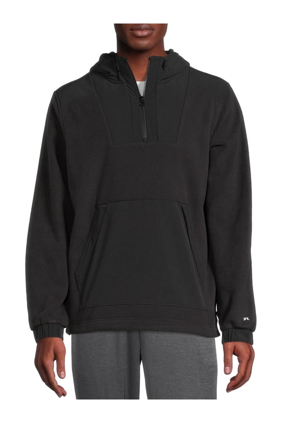 Men's & Big Men's Microfleece Half Zip Jacket, Sizes up to 3XL
