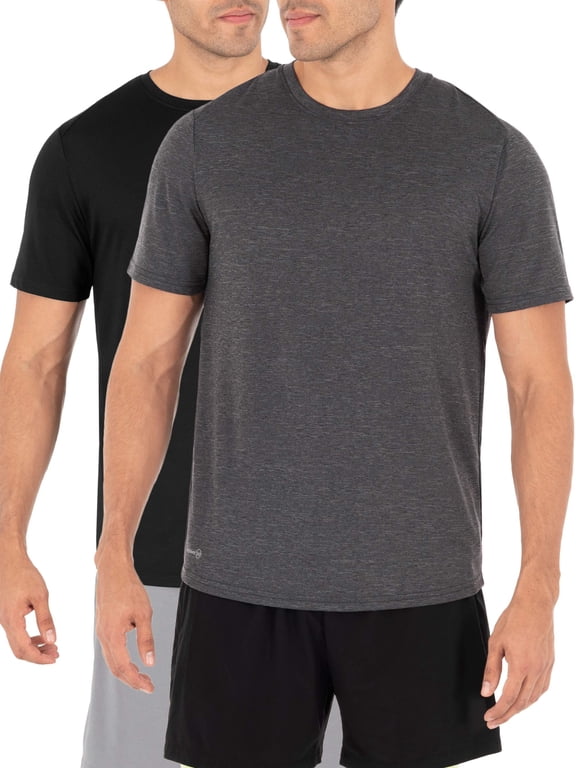 Men's and Big Men's Core Performance Short Sleeve T-Shirt, Sizes X-5XL, 2 Pack