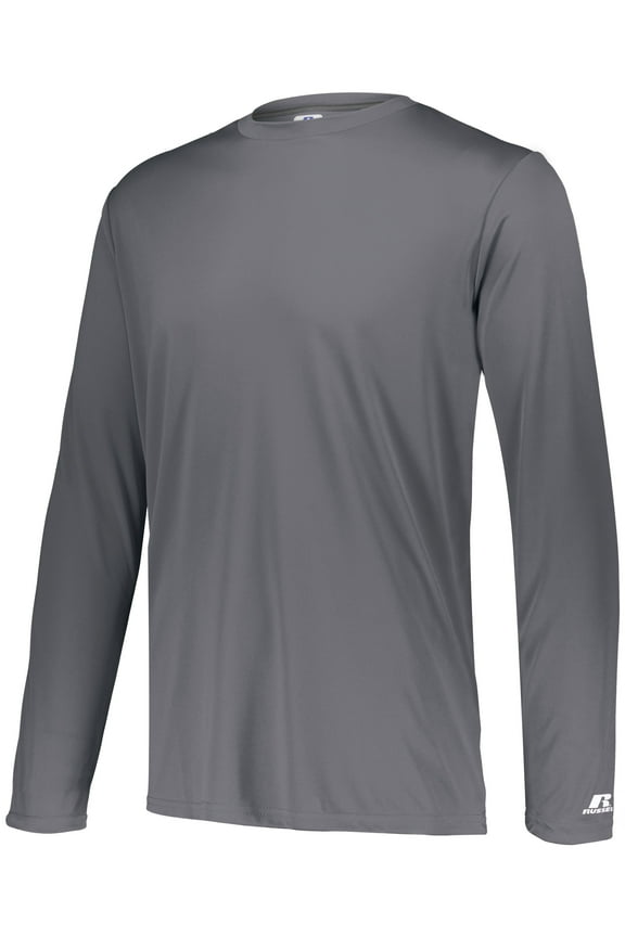 Russell Men's Dri-Power Core Performance Long Sleeve Tee, GOLD, Medium