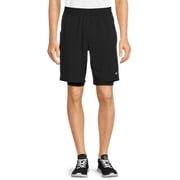 Men's and Big Men's Active 2-in-1 Woven Shorts with Liner, up to size 5XL