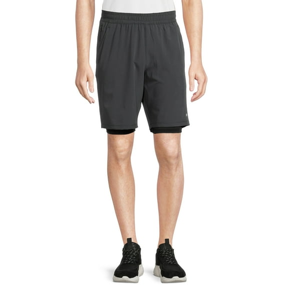 Russell Men's and Big Men's Active 2-in-1 Woven Shorts with Liner, up to size 5XL