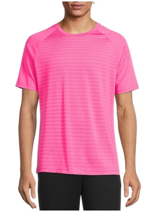 Bang! Clothing Bang PINKTENSITY Workout T-Shirt - Fitted Athletic Short Sleeve Gym Shirt Hot Pink 100% Polyester Men's XX-Large