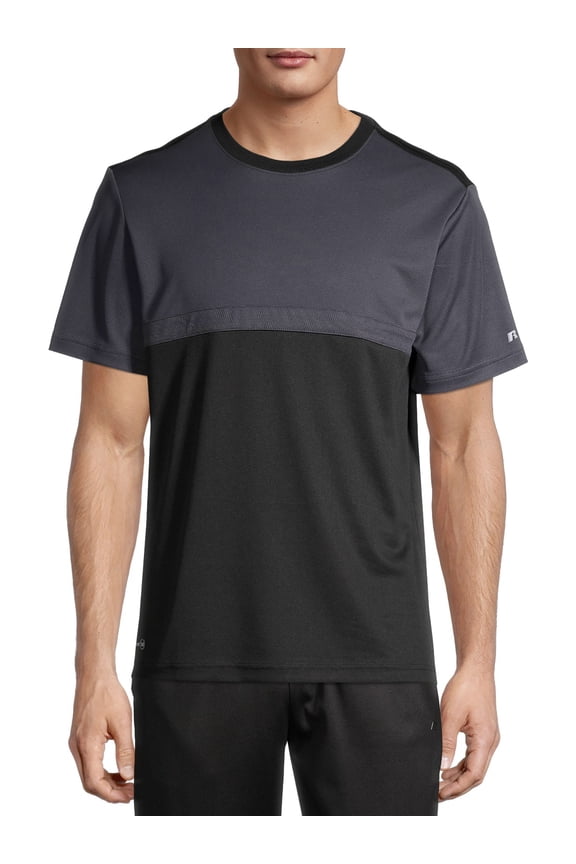 Men's and Big Men's Active Colorblocked T-Shirt, up to Size 5XL