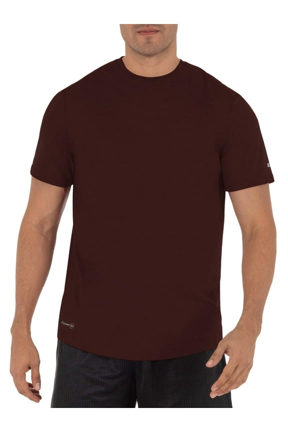 Men's and Big Men's Active Fresh Force Recycled Crew Neck Short Sleeve Tee Shirt, up to Size 5XL