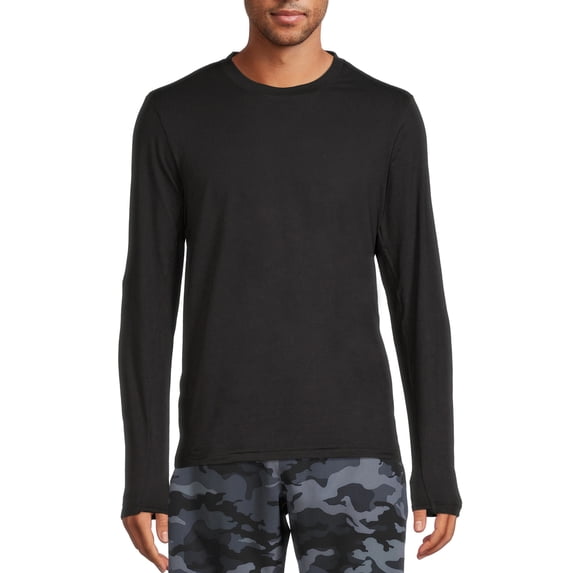Russell Men's and Big Men's Active Long Sleeve Performance T-Shirt, up to Size 5XL