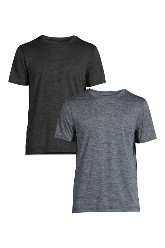 Men's and Big Men's Active T-Shirt, 2-Pack, up to 5XL