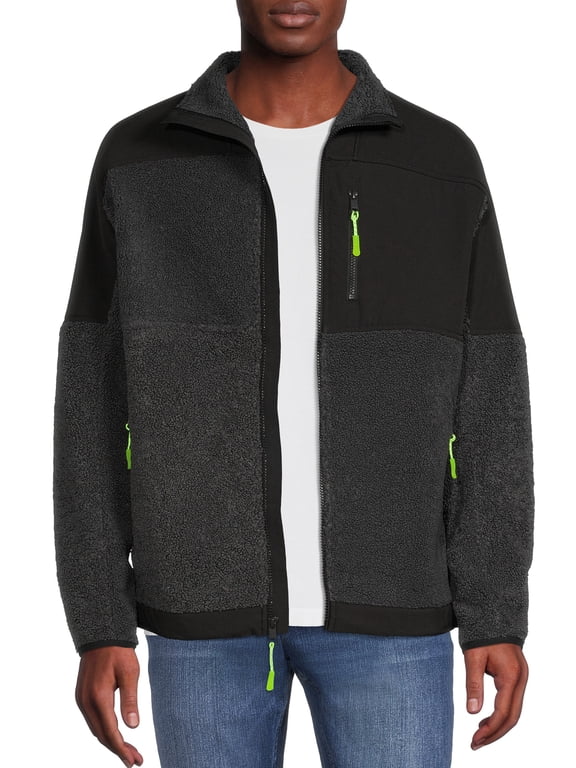 Men's and Big Men's Faux Sherpa Jacket, Sizes up to 3XL