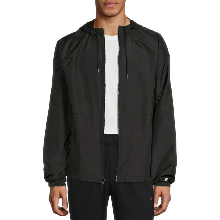 Russell Men's Windbreaker Jacket, Lightweight Hooded, Sizes up to