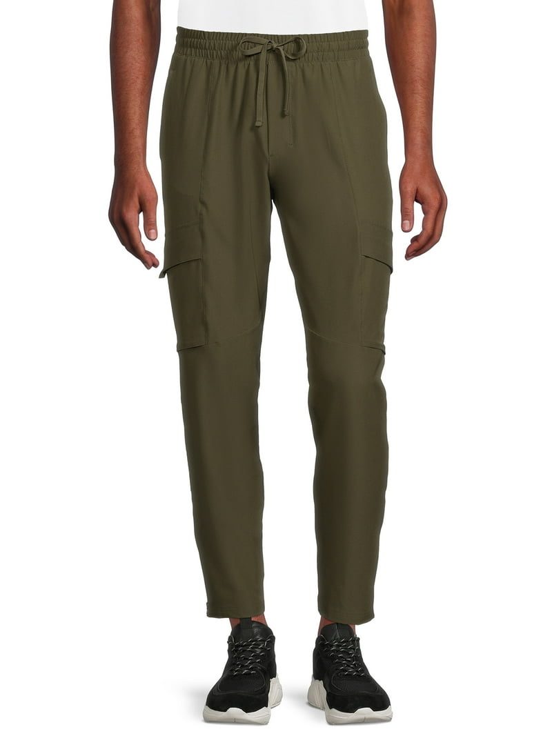 Russell Men's Woven Stretch Cargo Pants, Sizes up to 5XL, Moisture