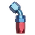 thumbnail image 1 of Russell Performance -12 AN Red/Blue 45 Degree Full Flow Swivel Hose End, 1 of 6