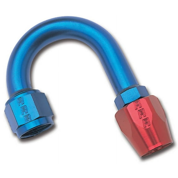 Russell Performance -6 AN Red/Blue 180 Degree Full Flow Hose End (1in Centerline Radius)